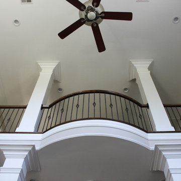 28_Multi-Level Oak&Metal Staircase in Custom Built Home, Potomac Falls MD 20854
