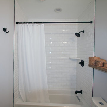 Glossy Beveled White Subway Tile
