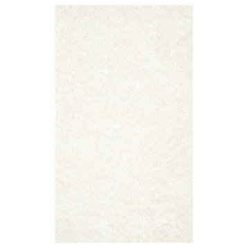 Safavieh Malibu Shag Collection MLS431 Rug, White, 3' X 5'