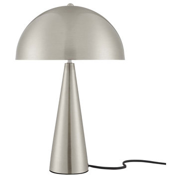 Table Lamp, Silver, Metal, Modern, Mid Century Kitchen Cafe Bistro Hospitality