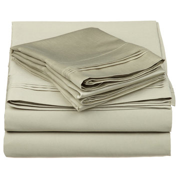 Egyptian Cotton Duvet Cover Pillow Shams set, Sage, Twin
