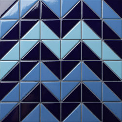 Artistic Pool Tile: Santorini Chevron TR-SA-CV - Mosaic Tile