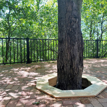 Cantilevered Brick Patio