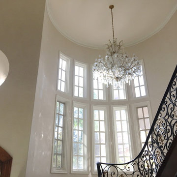 White Venetian plaster with silver pearl