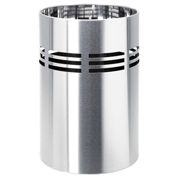 Slice contemporary Waste Basket, Stainless Steel