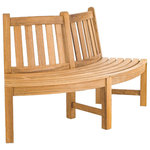 Westminster Teak Furniture - Tree Bench Section, No Cushion - With its graceful sweeping curved look, level seat and contoured back for comfort, our Teak Tree Bench provides the perfect focal point or design solution for gardens and architectural.New to the Westminster Teak line, the teak tree bench adds both architecture class and finish! Very, very solid and imposing. Consisting of 1 section of bench. To make one complete circle, you must order quantity of 5.