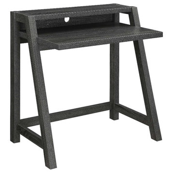Convenience Concepts Newport Lilly Two-Tier Desk in Gray Wood Finish