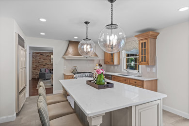 Example of a transitional kitchen design in Philadelphia