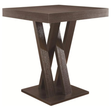 Modern Style Wooden Counter Height Table, Brown