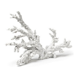 White Coral Resin Large Long Branch - Bathroom Accessories