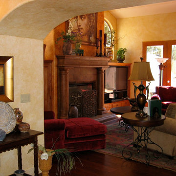 Country Villa Living Room from Bar