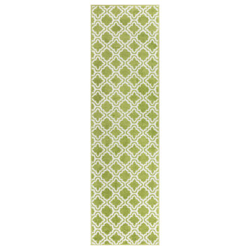Well Woven Star Bright Green Area Rug, 2'x7'3'' Runner