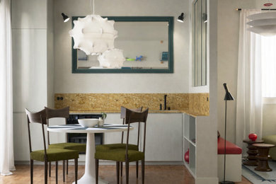 Dining room photo in Milan