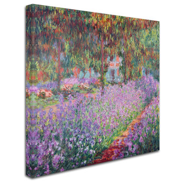 Claude Monet 'The Artist's Garden at Giverny' Canvas Art, 24x24