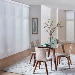 Fabric Sliding Panels in Flaxen 11% Pure White - Vertical Blinds