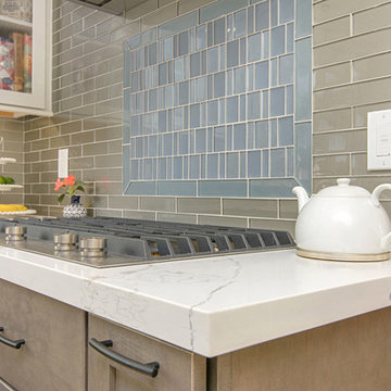 Encinitas Kitchen Renovation with Coastal Brick Tile Backsplash 2