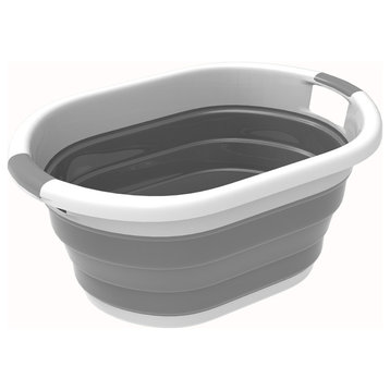 Collapsible Multiuse Wash Basin by Wakeman Outdoors, Gray
