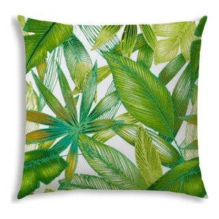 Thai Garden Green Leaf Throw Pillow 12x20 - Pillow Decor