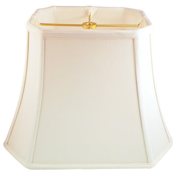 Royal Designs Rectangle Cut Corner Lamp Shade, White, (5x6.5)x(8x12)x10, Single