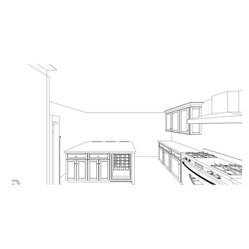Beach House Kitchen Design process Drawings