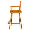 24" Director's Chair With Honey Oak Frame, Tangerine Canvas