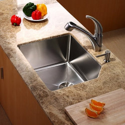 Kraus 23 Inch Undermount Single Bowl Stainless Steel Kitchen Sink KHU121-23 - Kitchen Sinks