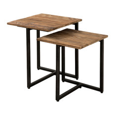 Sistine Nesting Tables, Brown and Black, 2-Piece Set