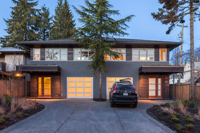 Inspiration for a contemporary home design remodel in Vancouver