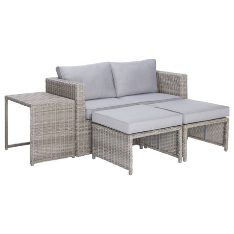 Malibu 5 Piece Outdoor Seating Set