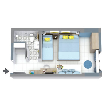 Hotel room & reception
