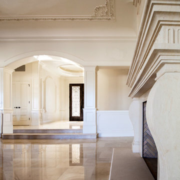 White Living Room & Entry Foyer