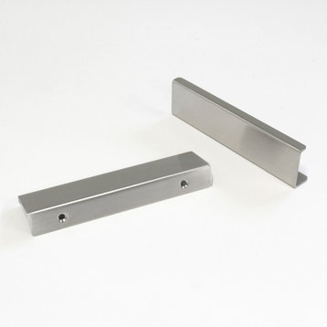 RCH Modern Stainless Steel Finger Edge Pull, Various Finishes (5 Pack), Stainles