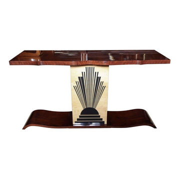 Art Deco furniture after refinish and restoration .