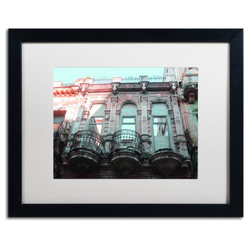 'Havana Art Deco' Matted Framed Art, Black Frame, White Matte, 20x16