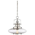 Savoy House - Savoy House 7-17000-1-109 Mayfield - 1 Light Pendant - Mayfield by Savoy House is a 1-light pendant thatMayfield 1 Light Pen Polished Nickel Clea *UL Approved: YES Energy Star Qualified: n/a ADA Certified: n/a  *Number of Lights: 1-*Wattage:60w E26 Medium Base bulb(s) *Bulb Included:No *Bulb Type:E26 Medium Base *Finish Type:Polished Nickel