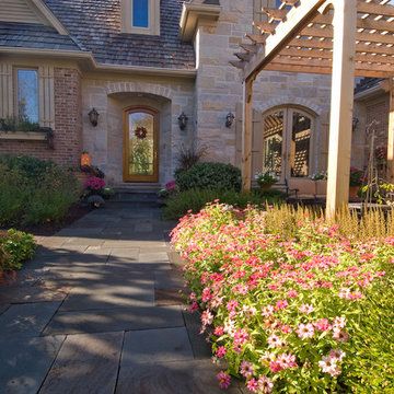 Bluestone Walk, Pergola, and Plantings