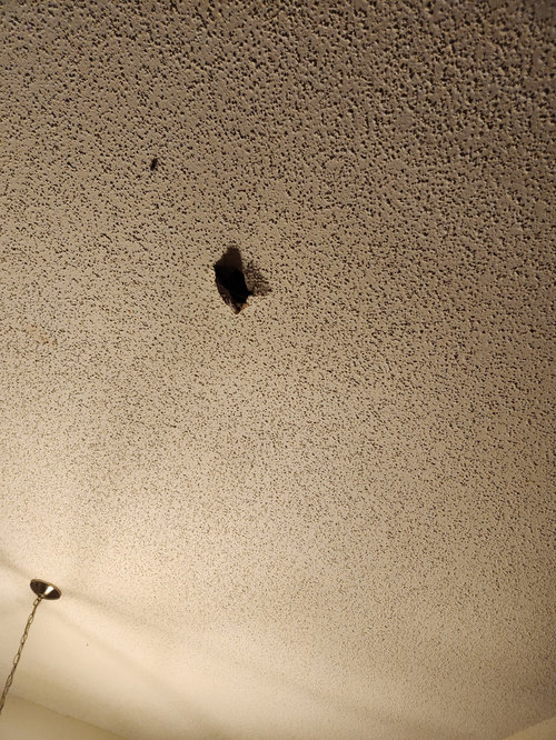 Patching a popcorn ceiling