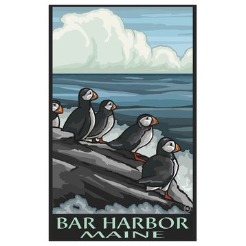 Paul A. Lanquist Bar Harbor Maine Puffins Art Print, 24"x36"