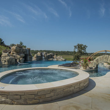 Spa with Pool, Slide, Lazy River, Waterfalls, etc.