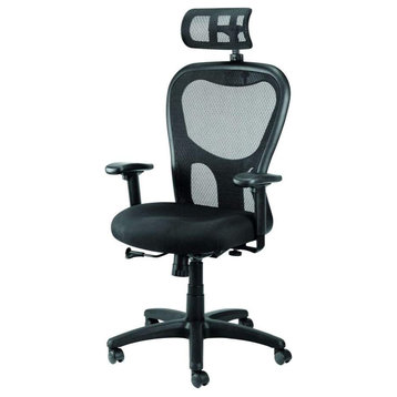 Black Adjustable Swivel Mesh Rolling Executive Office Chair