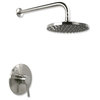 3-Piece Rainfall Shower System, Brushed Nickel