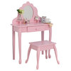 Medium Diva Table and Stool, Pink