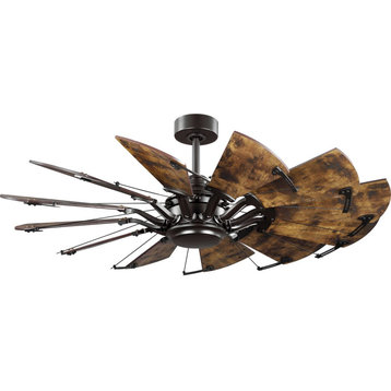 Springer 52" 12-Blade DC Motor Windmill Ceiling Fan, Architectural Bronze