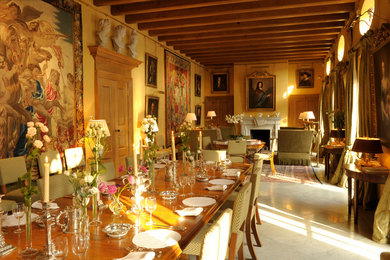 Example of an ornate dining room design in Other