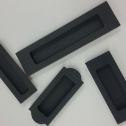 Flat Black Finish - Pocket Door Hardware