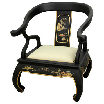 Black Landscape Ming Chair