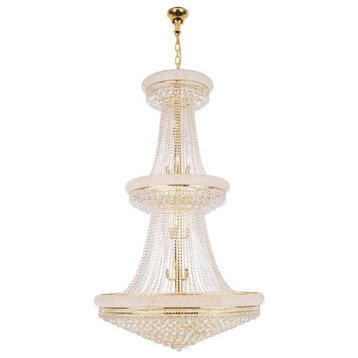 Elegant Lighting Primo 38 Light 42" Crystal Chandelier, Gold