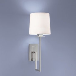 Norwell Lighting Maya Single Sconce With White Shade 9675 - Bath Products
