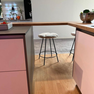 Ultra Modern Pink & Grey Kitchen