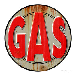 Distressed Gas Station Sign Wall Graphic | Petroliana Wall Decals | RetroPlanet. - Wall Decals